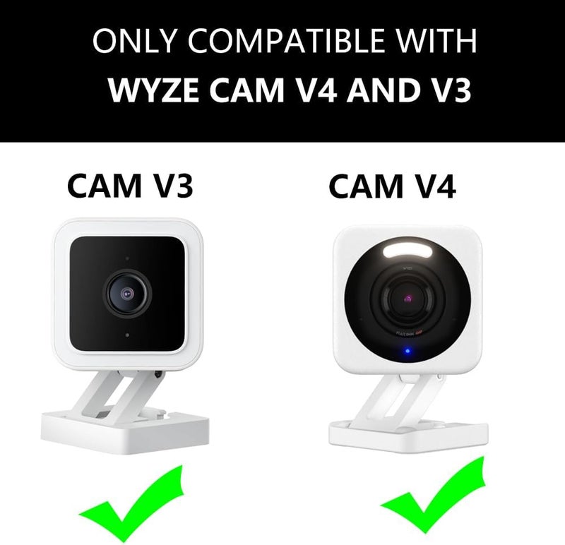 Teccle Angled Window Mount Accessories for Wyze Cam V4, Through Window Use for Cam v4 (Up/Down/Left/Right), Watch Front Yard and Driveway - Image 2